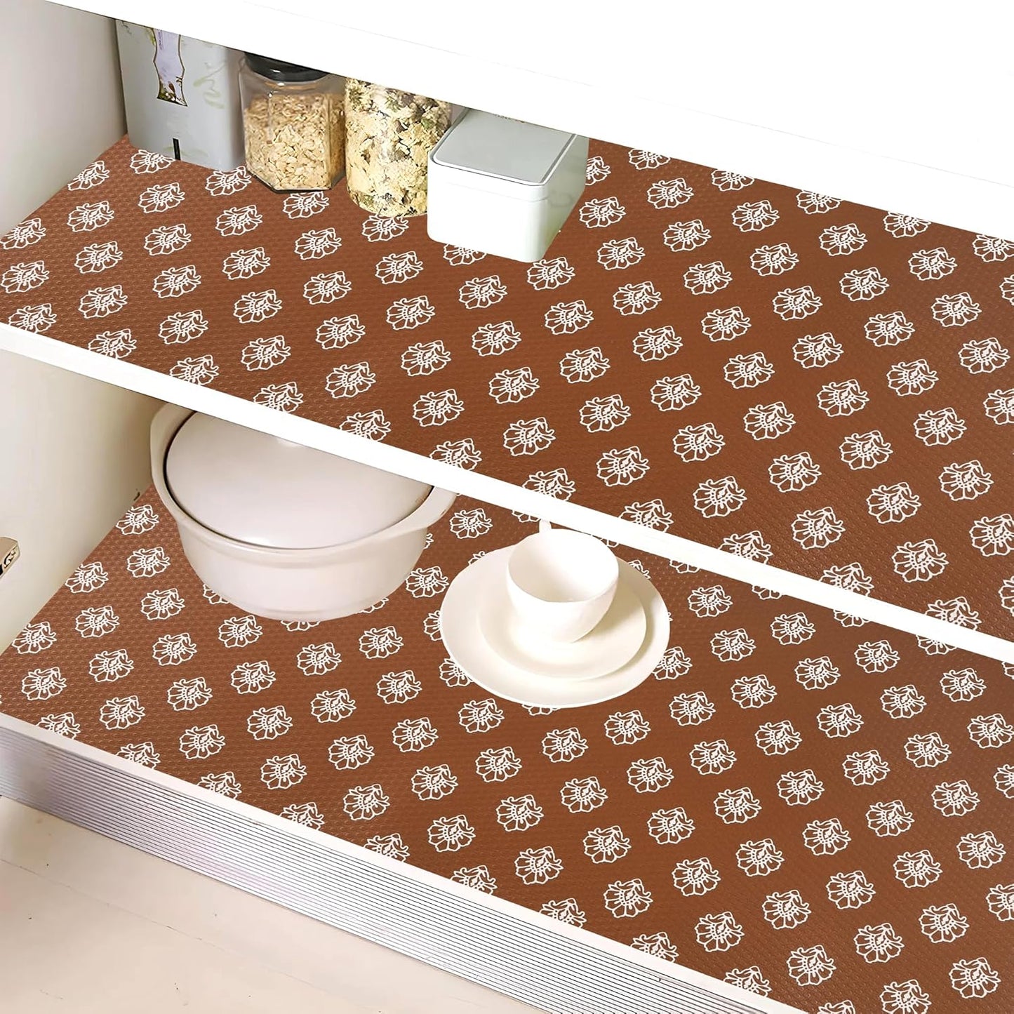 Premium Anti-Slip Shelf & Drawer Liner – Easy Roll & Space Saving Design