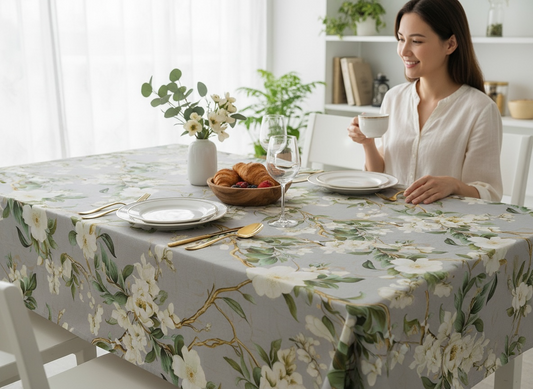 Luxury Print Table Cover – Elegant Dining Table Cover for Modern Homes