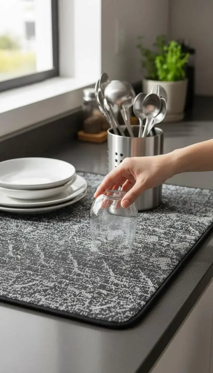 Premium Absorbent Dish Dry Mat for Kitchen