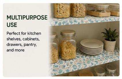 Premium Anti-Slip Shelf & Drawer Liner – Easy Roll & Space Saving Design