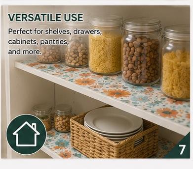 Premium Anti-Slip Shelf & Drawer Liner – Easy Roll & Space Saving Design