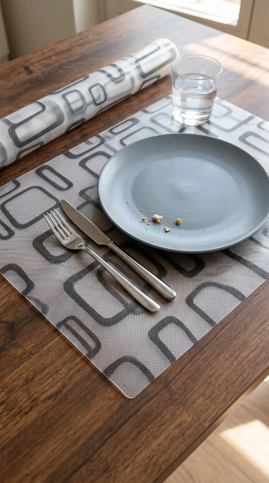 Grey Anti-Slip Designer Dining Table Mat