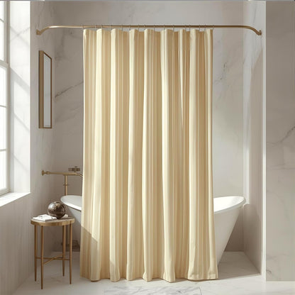 Cream Waterproof Shower Curtain