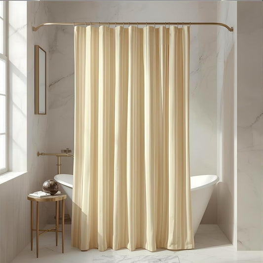 Cream Waterproof Shower Curtain