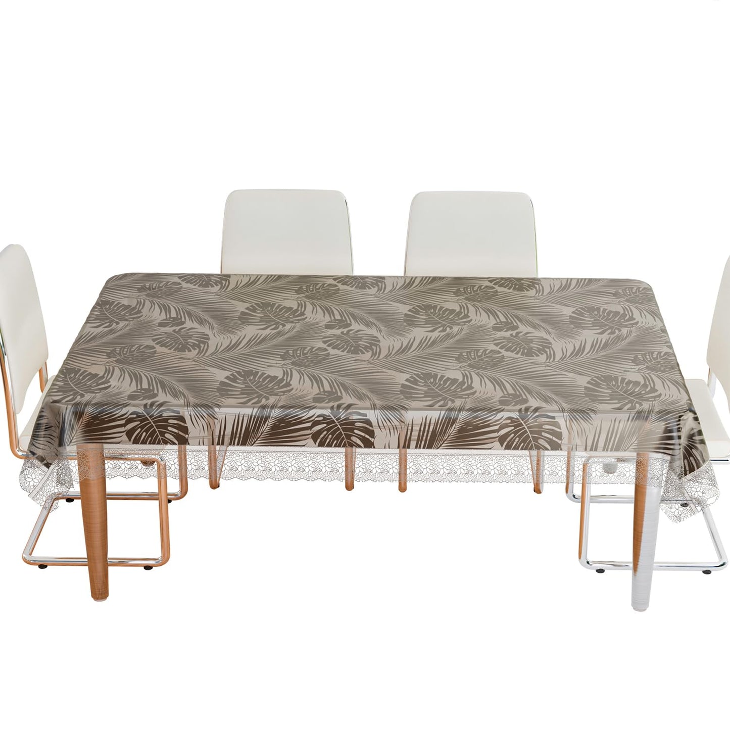 Brown Leaf Printed Table Cover
