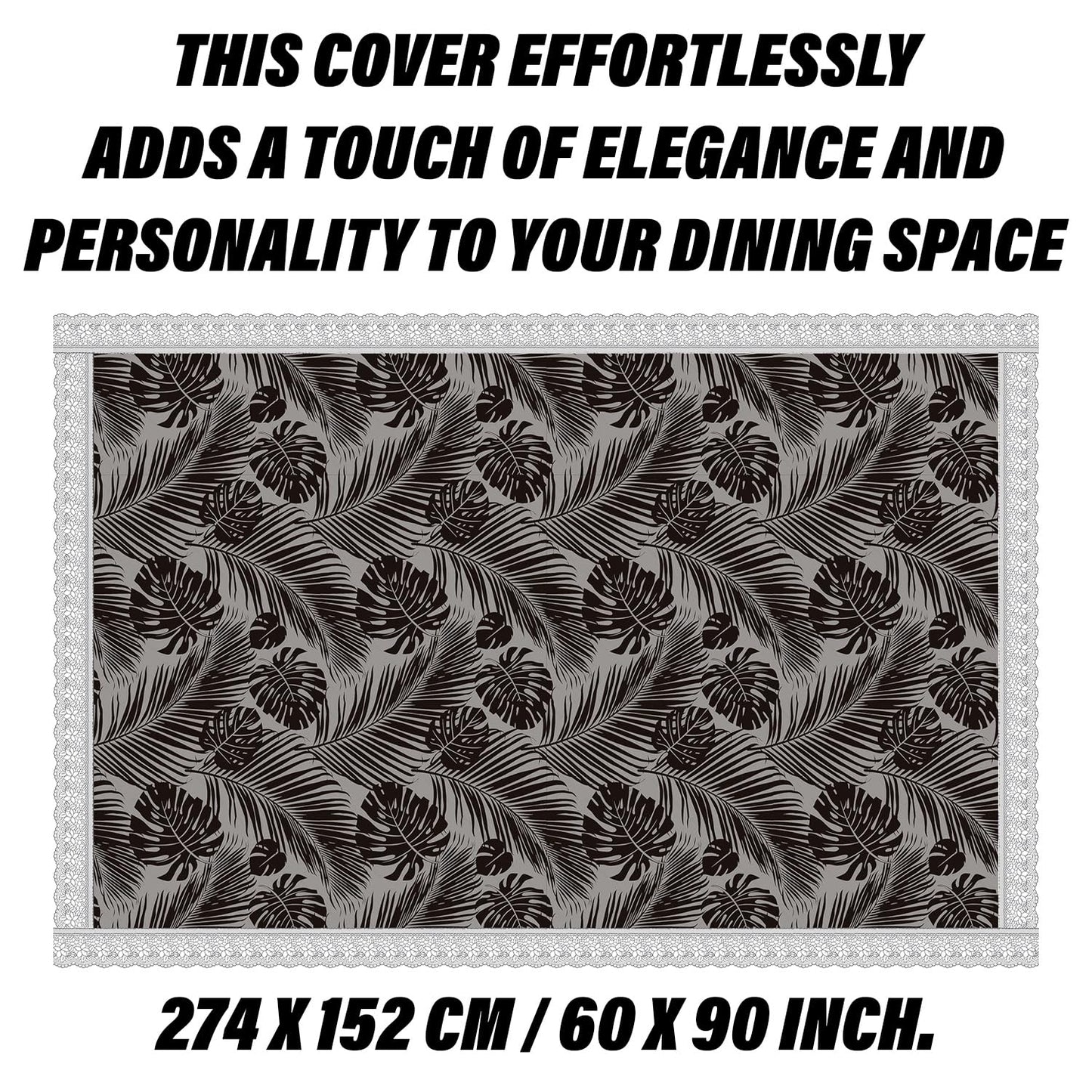 Brown Leaf Printed Table Cover
