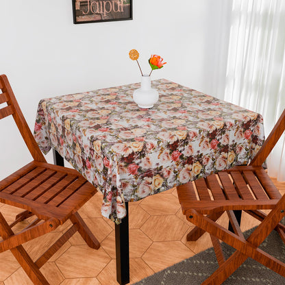 Flower Printed Double Side Table Cover