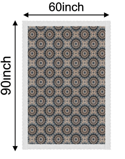Black Rangoli Jio Table Cover