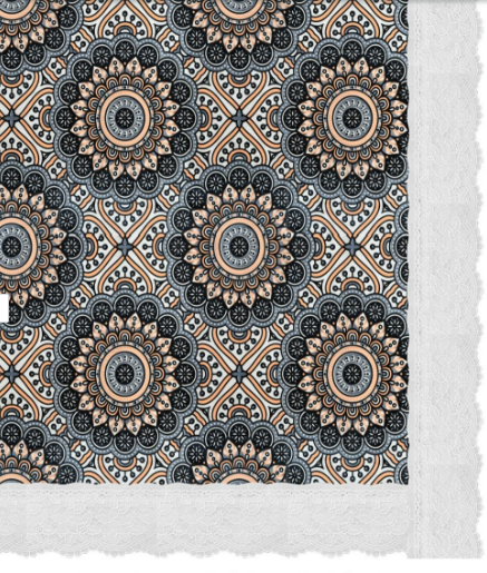 Black Rangoli Jio Table Cover