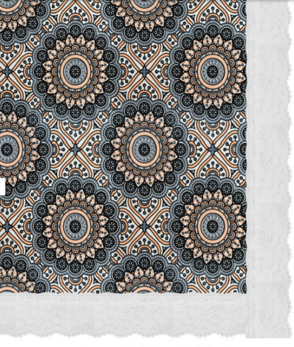 Black Rangoli Jio Table Cover