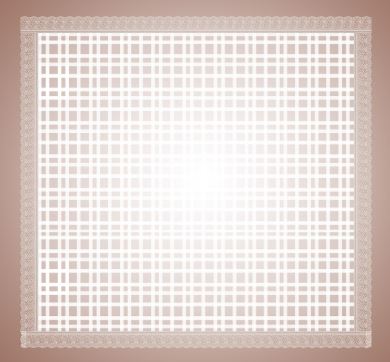 White Check Printed Table Cover