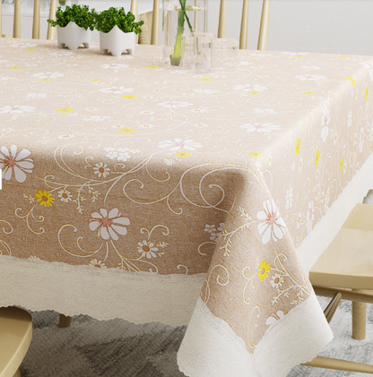 Brown Printed Table Cover