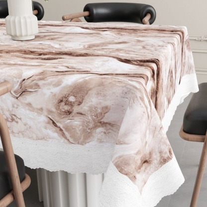 Brown Marble Printed Table Cover