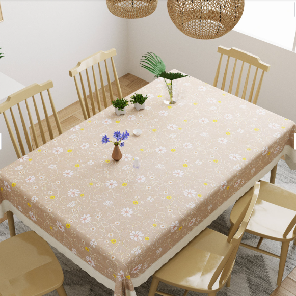Brown Printed Table Cover