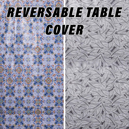 Blue Rangoli Double Side Printed Table Cover