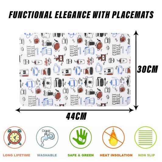 Premium Quality Washable Dining Table Mats for Home & Kitchen