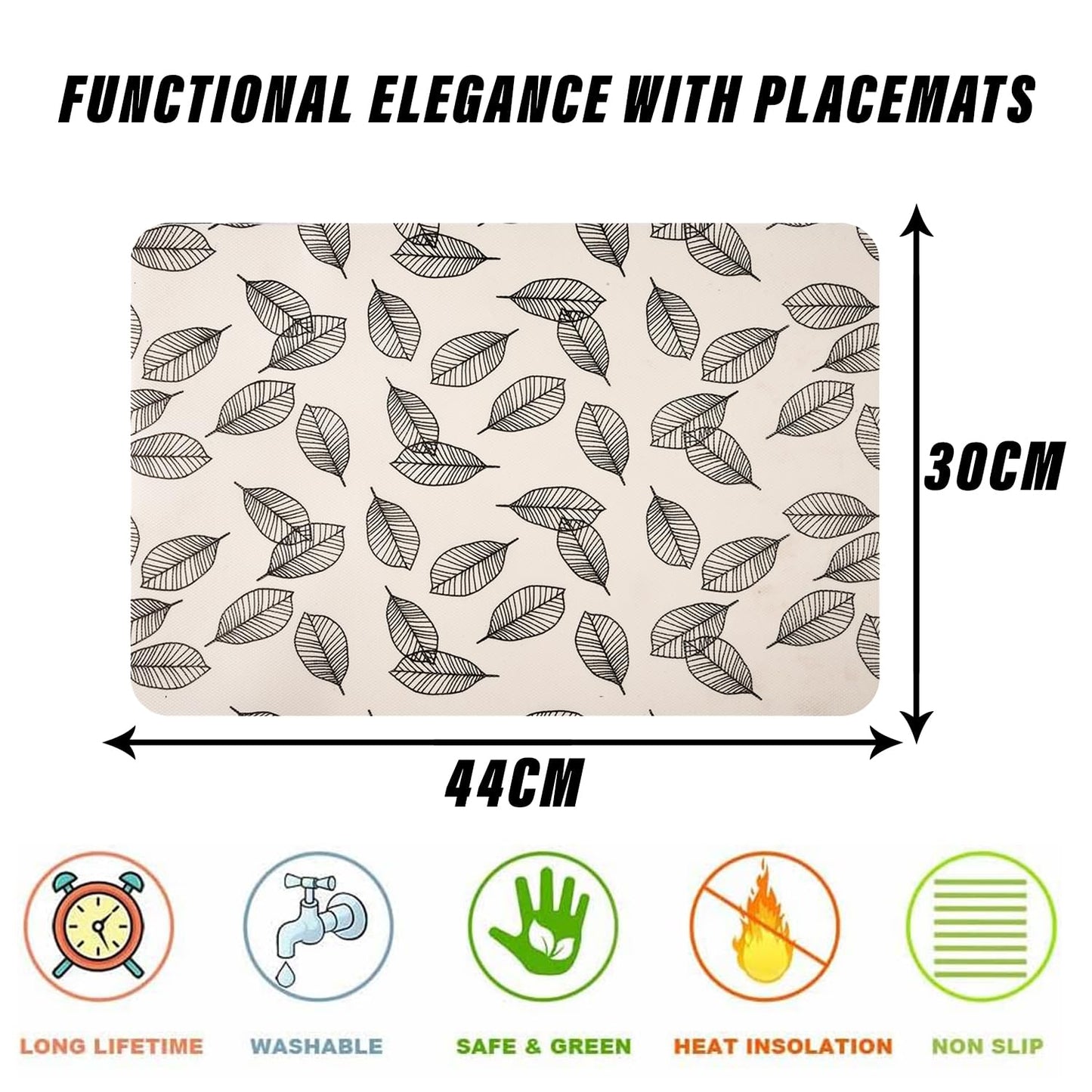 Premium Quality Washable Dining Table Mats for Home & Kitchen