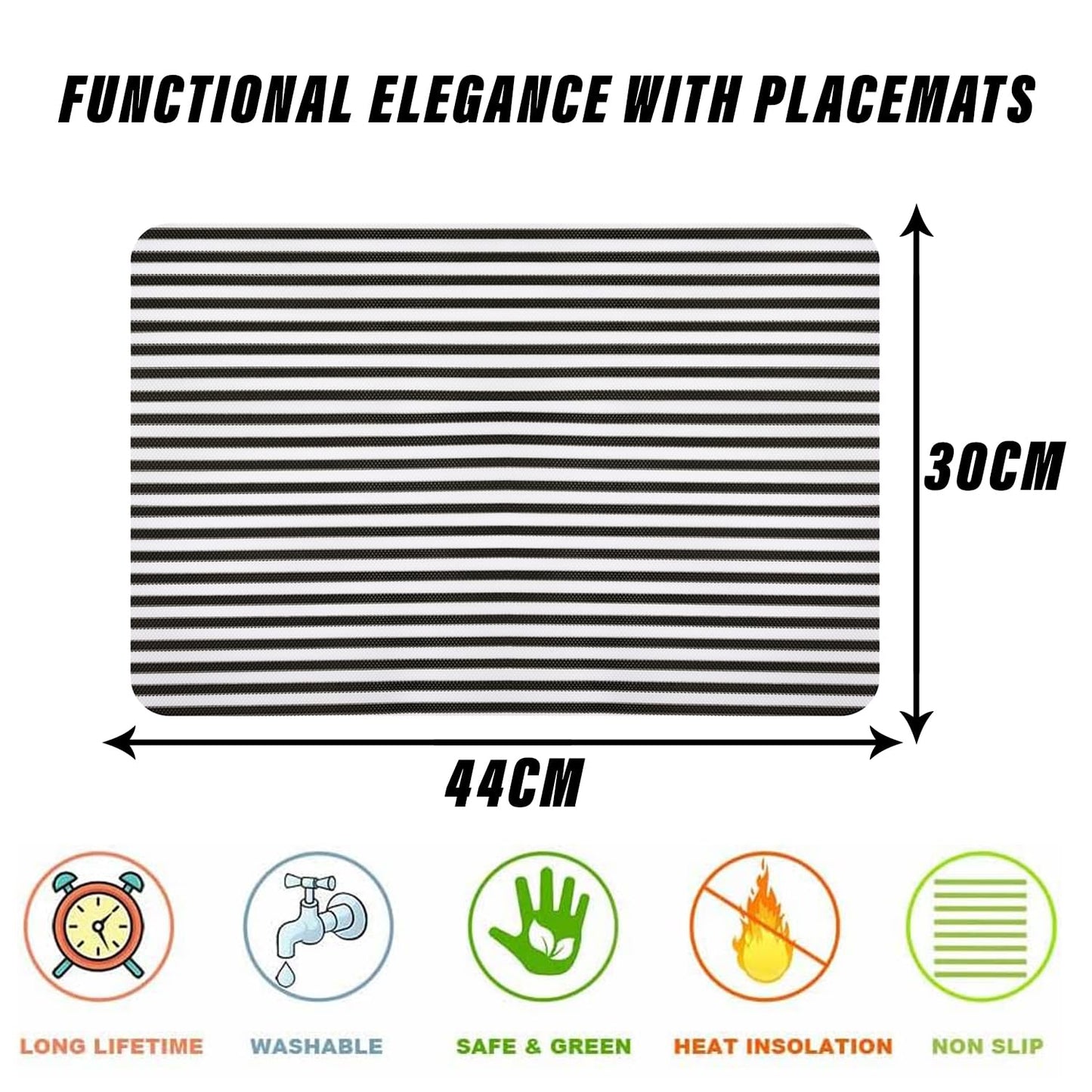 Premium Quality Washable Dining Table Mats for Home & Kitchen