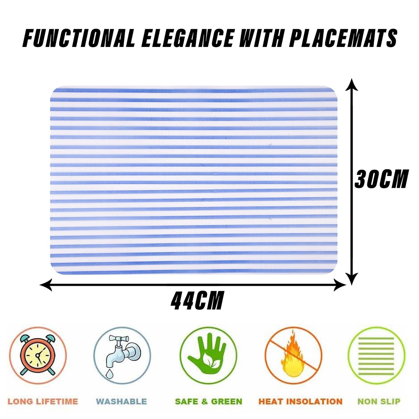 Premium Quality Washable Dining Table Mats for Home & Kitchen