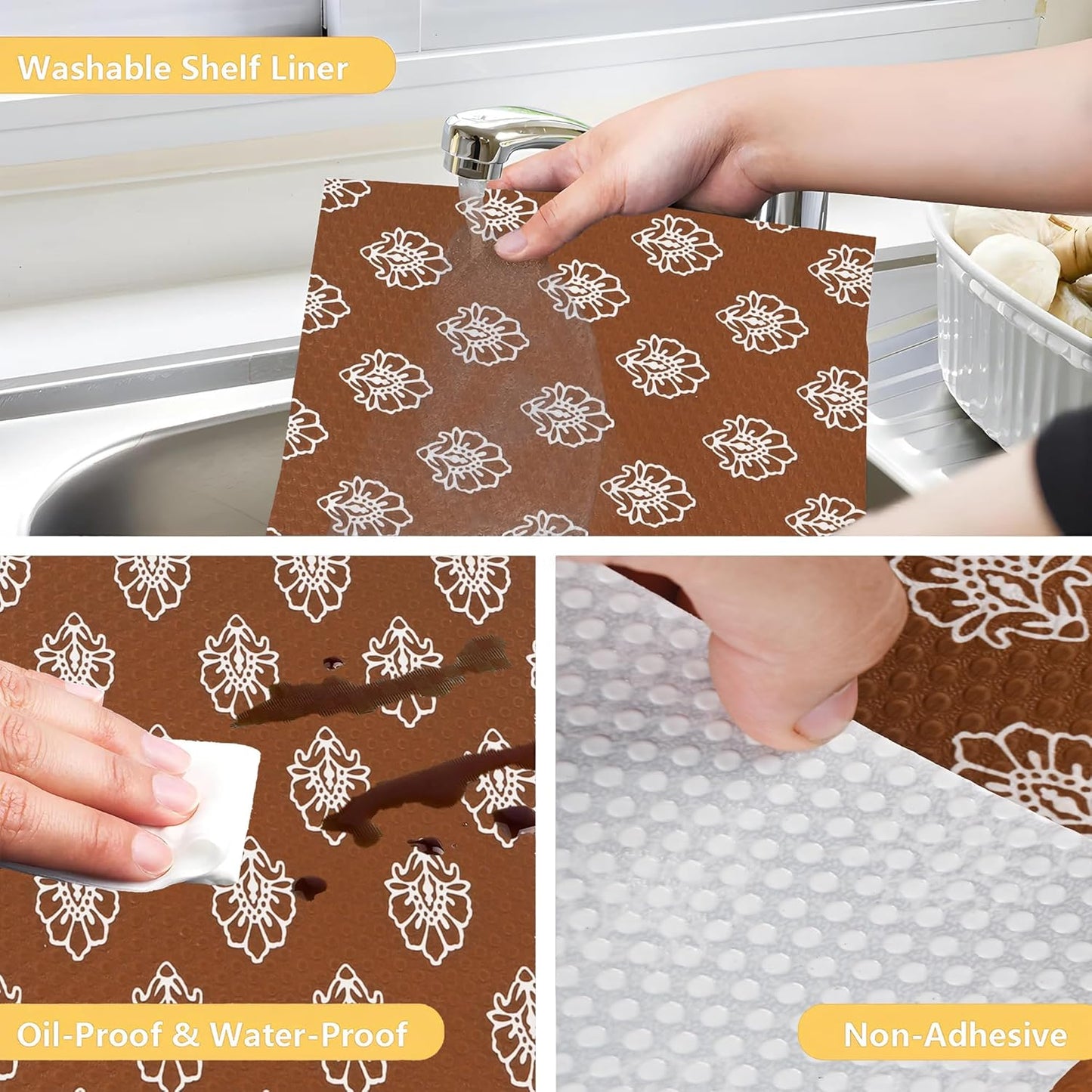 Premium Anti-Slip Shelf & Drawer Liner – Easy Roll & Space Saving Design