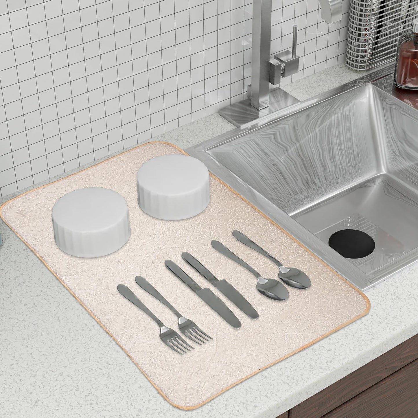 LuxeVelvet Dish Drying Mat