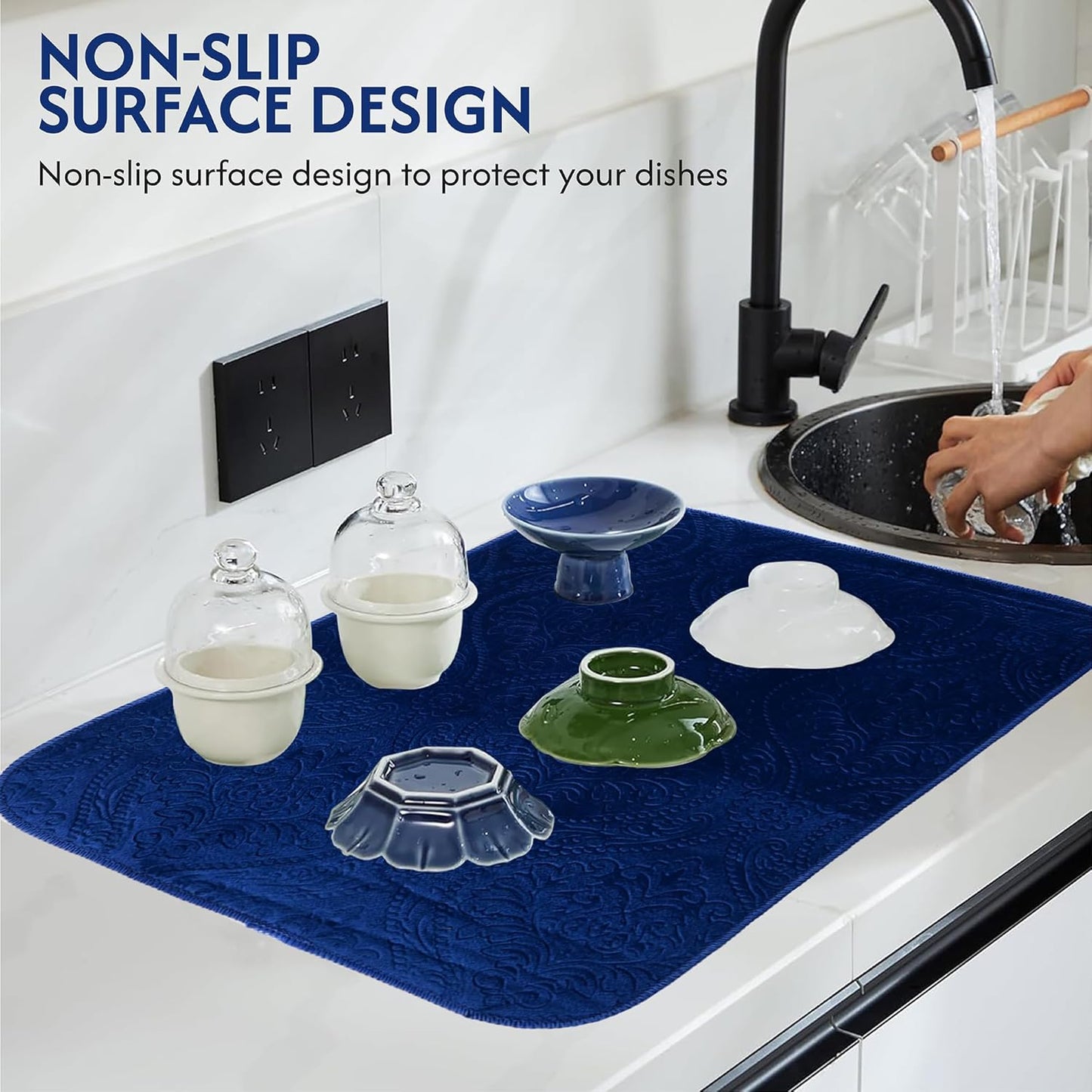 LuxeVelvet Dish Drying Mat
