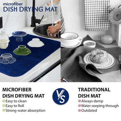 LuxeVelvet Dish Drying Mat