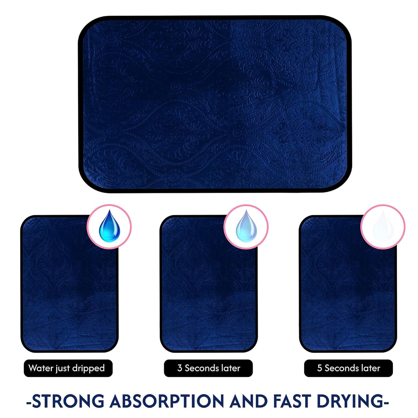 LuxeVelvet Dish Drying Mat