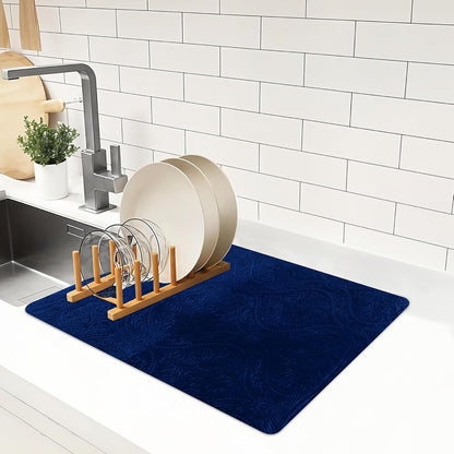 LuxeVelvet Dish Drying Mat