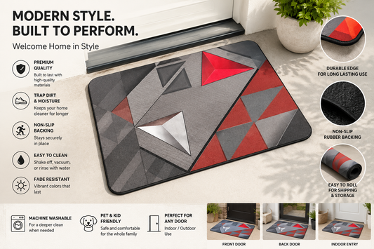 Premium Non-Slip Door Mat – Stylish, Durable & Super Absorbent Floor Mat for Indoor & Outdoor Use