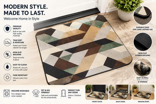 Premium Non-Slip Door Mat – Stylish, Durable & Super Absorbent Floor Mat for Indoor & Outdoor Use