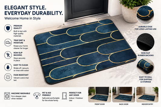 Premium Non-Slip Door Mat – Stylish, Durable & Super Absorbent Floor Mat for Indoor & Outdoor Use