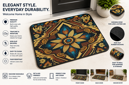 Premium Non-Slip Door Mat – Stylish, Durable & Super Absorbent Floor Mat for Indoor & Outdoor Use