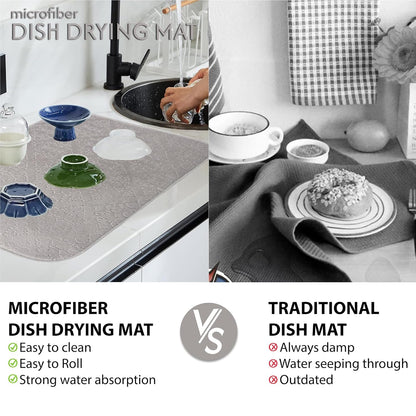 LuxeVelvet Dish Drying Mat