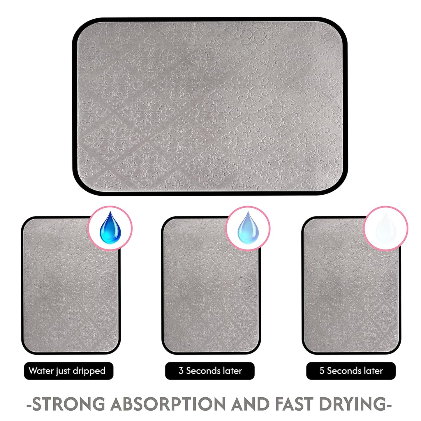 LuxeVelvet Dish Drying Mat