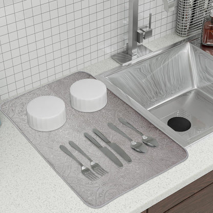 LuxeVelvet Dish Drying Mat