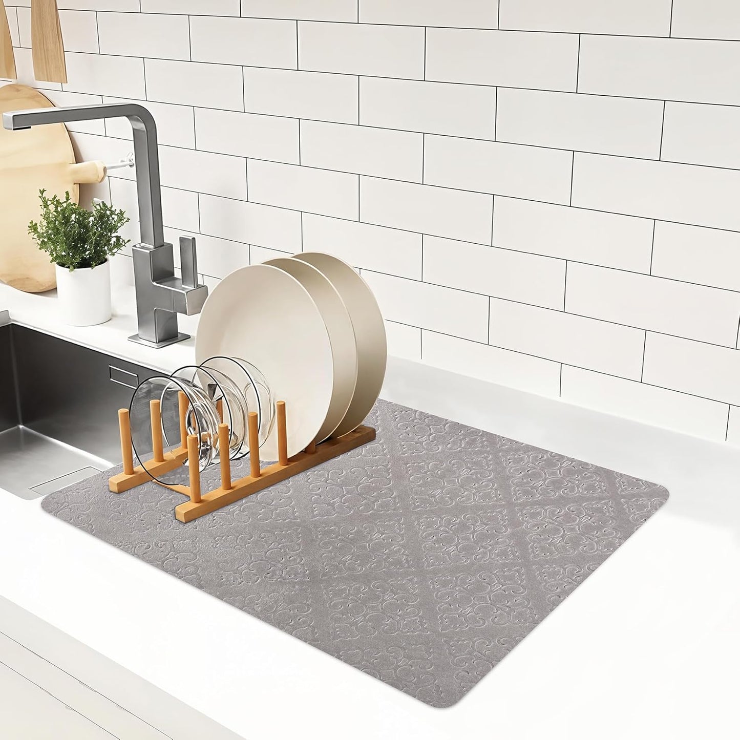LuxeVelvet Dish Drying Mat