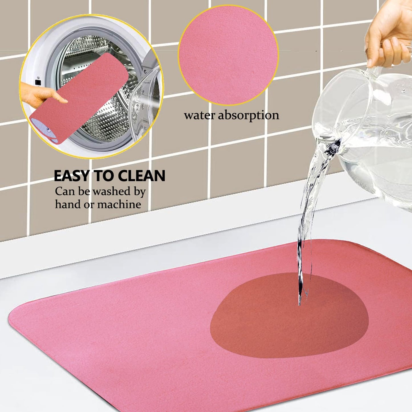 FreshDry Microfiber Dish Drying Mat