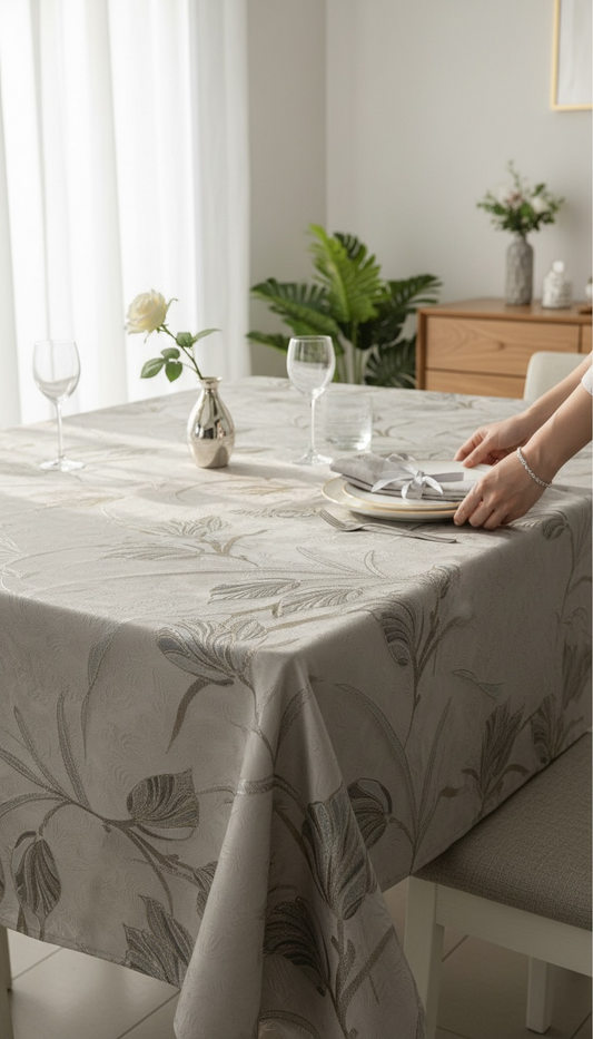 Luxury  Print Table Cover – Elegant Dining Table Cover for Modern Homes