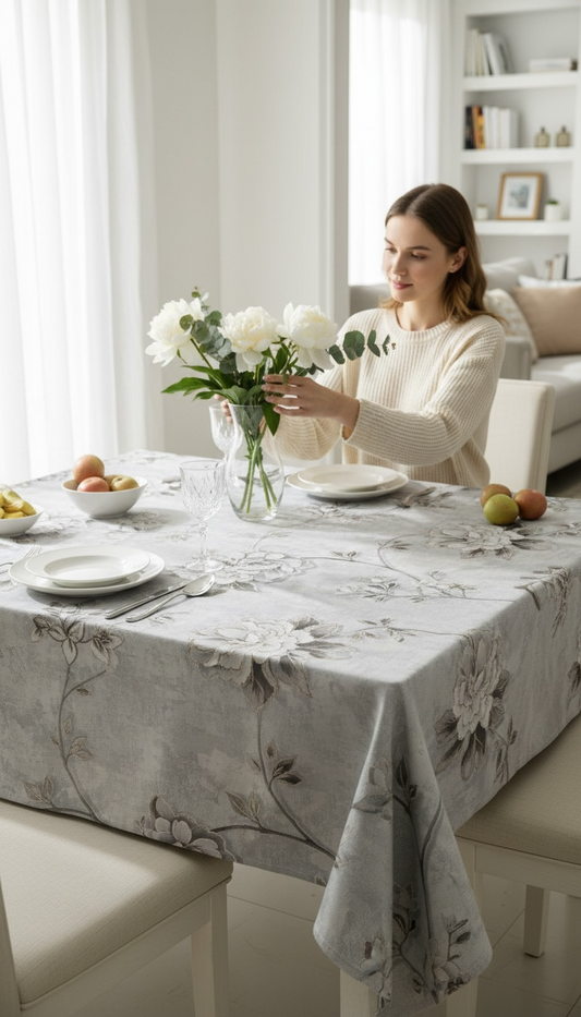 Luxury  Print Table Cover – Elegant Dining Table Cover for Modern Homes
