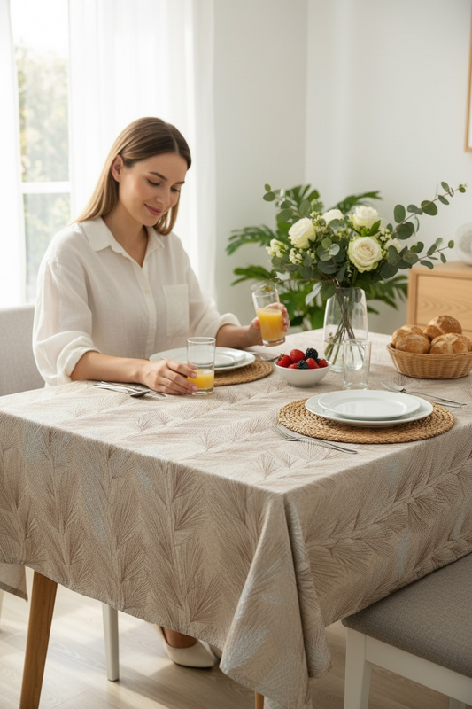 Luxury  Print Table Cover – Elegant Dining Table Cover for Modern Homes