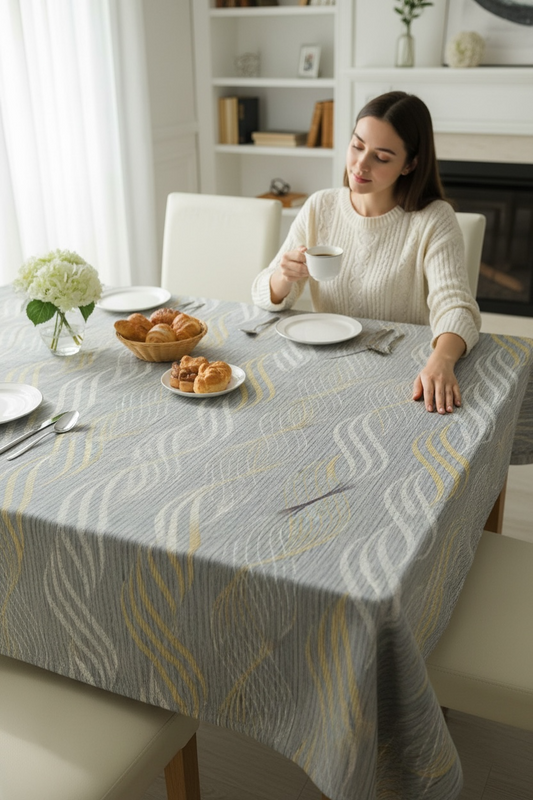 Luxury  Print Table Cover – Elegant Dining Table Cover for Modern Homes