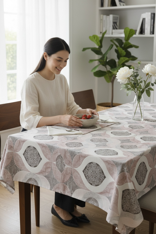 Luxury  Print Table Cover – Elegant Dining Table Cover for Modern Homes