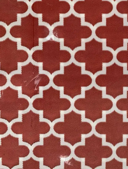 Red Geometric Anti-Slip Dining Table Mat