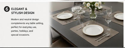 Premium Quality Washable Dining Table Mats for Home & Kitchen