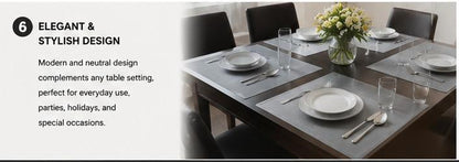 Premium Quality Washable Dining Table Mats for Home & Kitchen