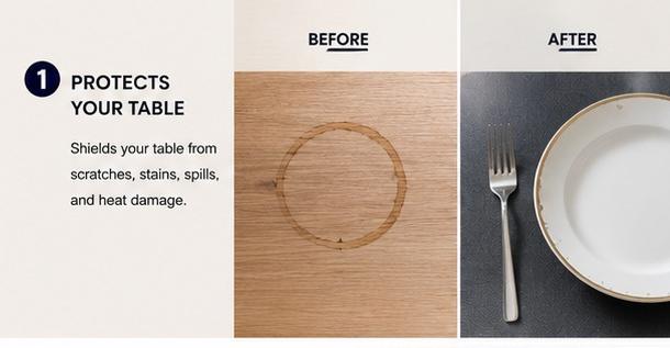Premium Quality Washable Dining Table Mats for Home & Kitchen