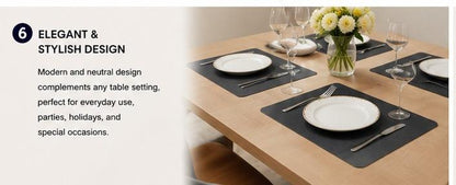 Premium Quality Washable Dining Table Mats for Home & Kitchen