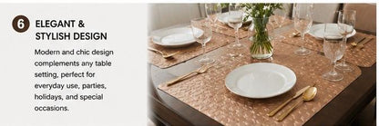 Premium Quality Washable Dining Table Mats for Home & Kitchen