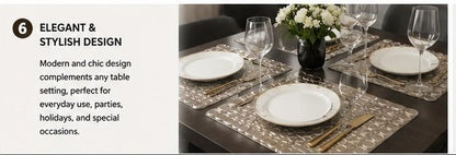 Premium Quality Washable Dining Table Mats for Home & Kitchen